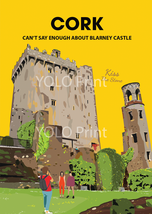 Cork Postcard or A4 Mounted Print  - Blarney Castle