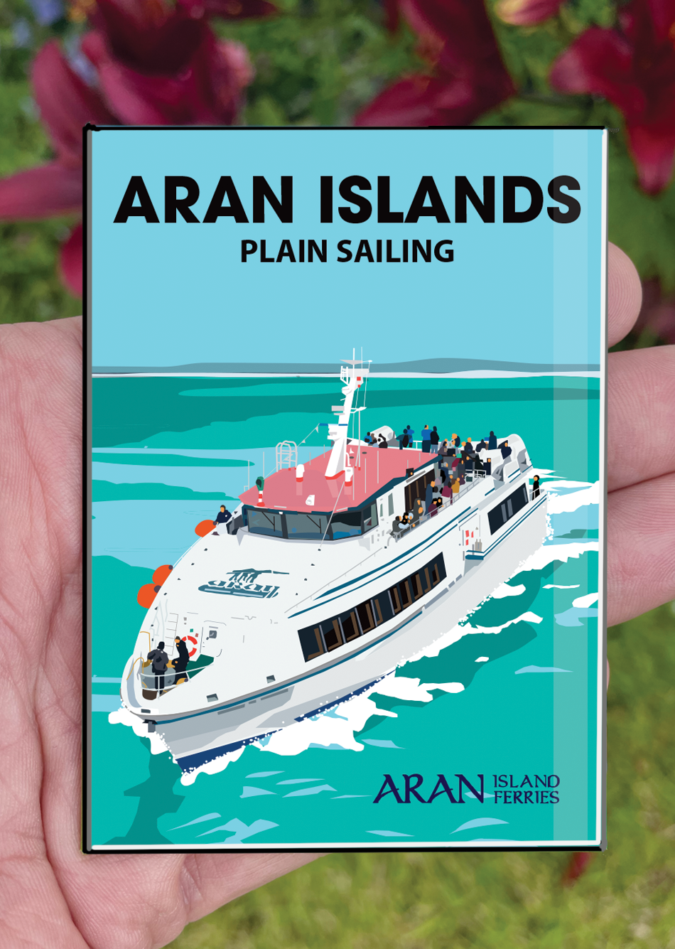 Aran Islands Postcard or A4 Mounted Print or Fridge Magnet - Aran Ferries