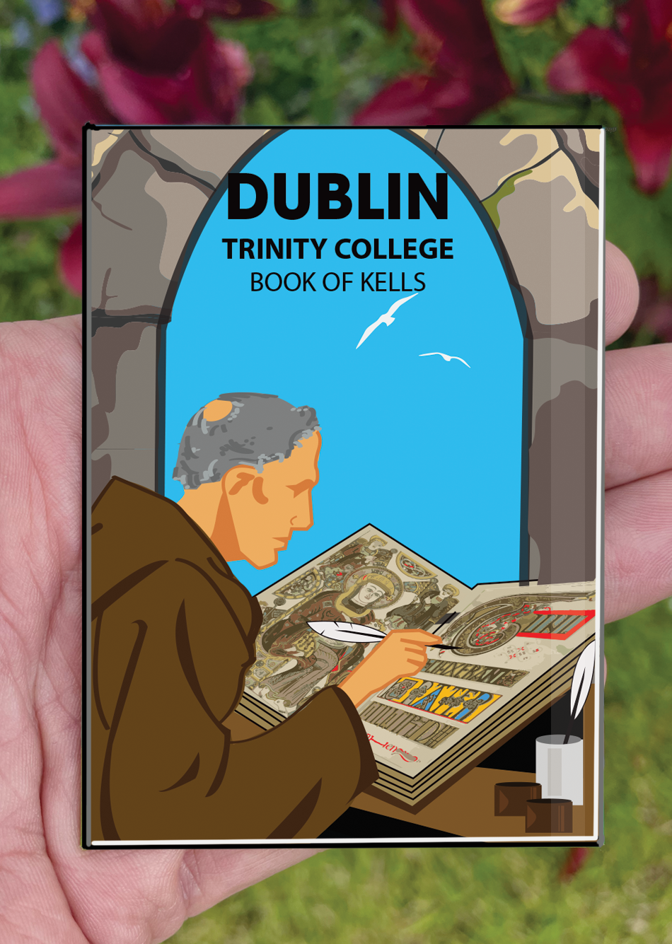 Dublin Postcard or A4 Mounted Print or Fridge Magnet - Book of Kells