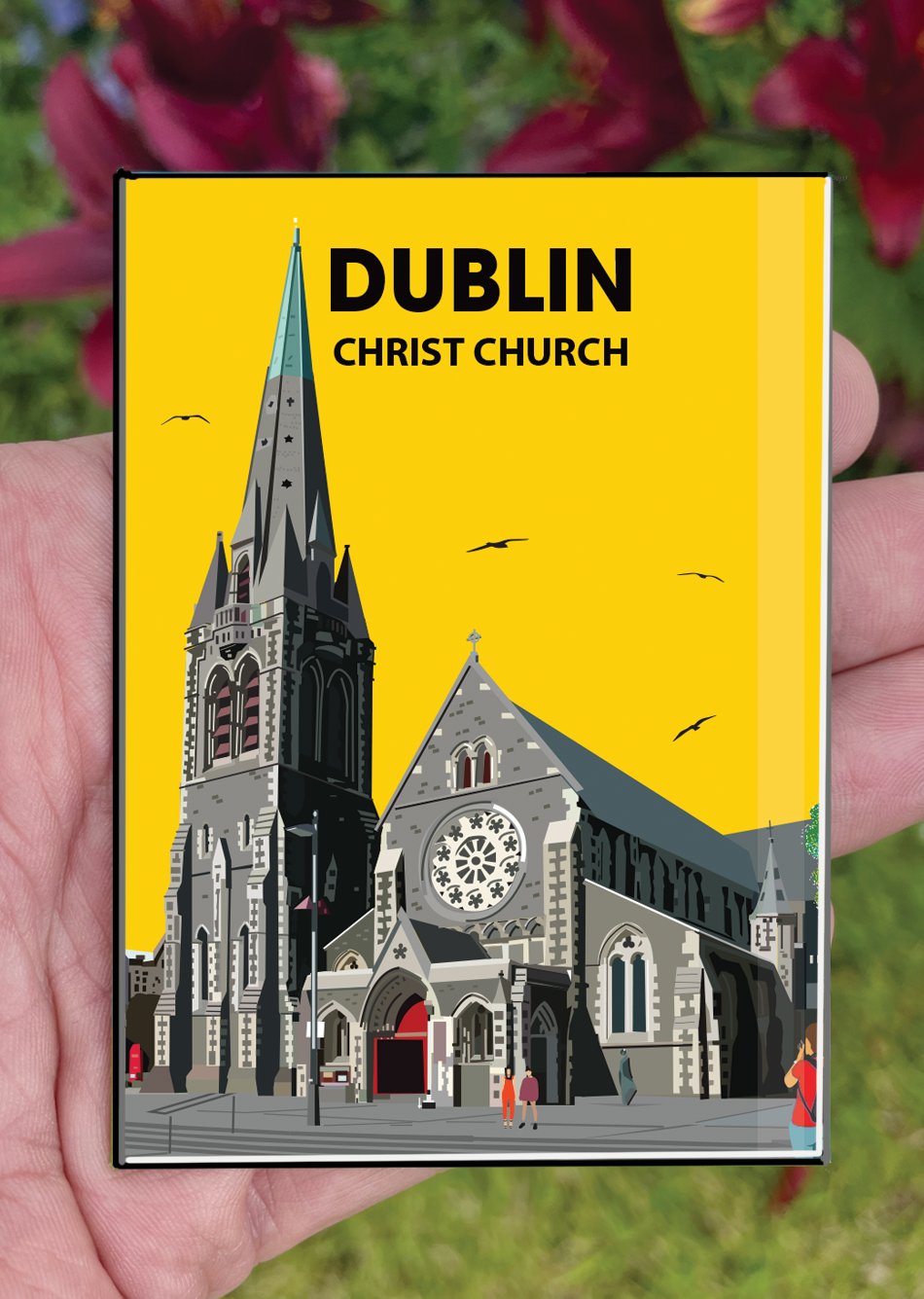 Dublin Postcard or A4 Mounted Print or Fridge Magnet - Christ Church Cathedral