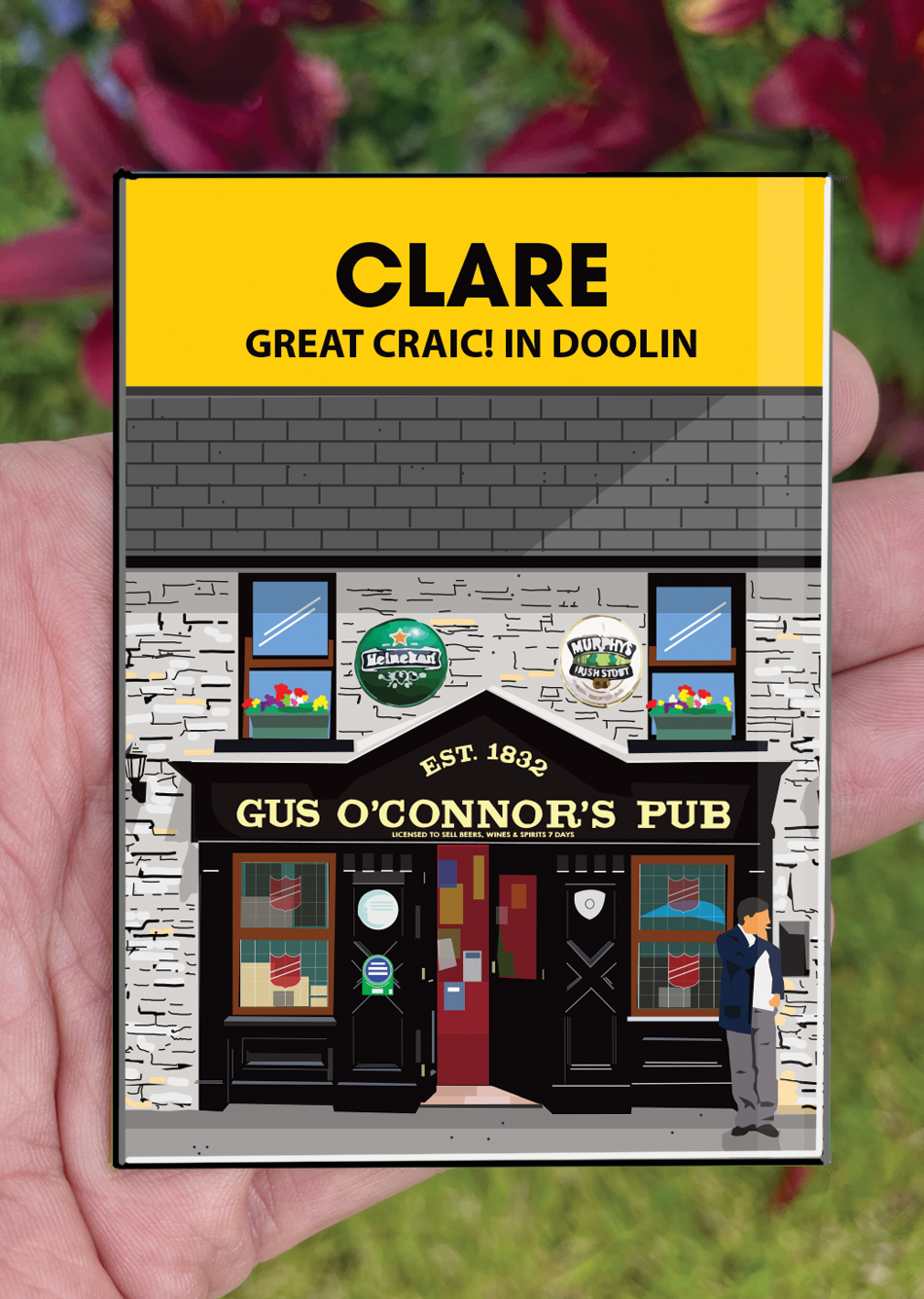Clare Postcard or A4 Mounted Print or Fridge Magnet - Gus O'Connors Pub