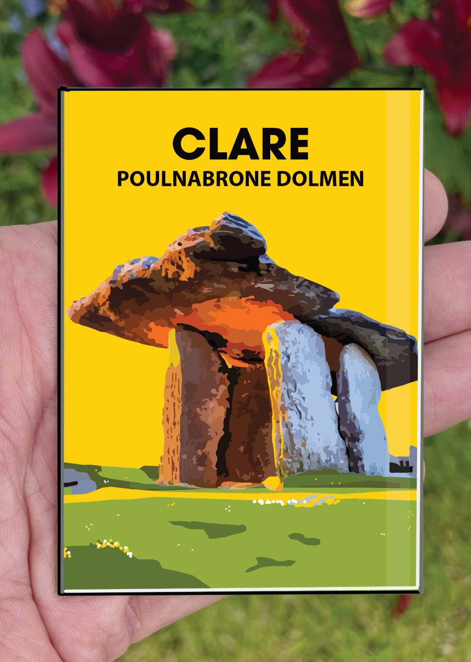 Clare Postcard or A4 Mounted Print or Fridge Magnet - POULNABRONE DOLMEN