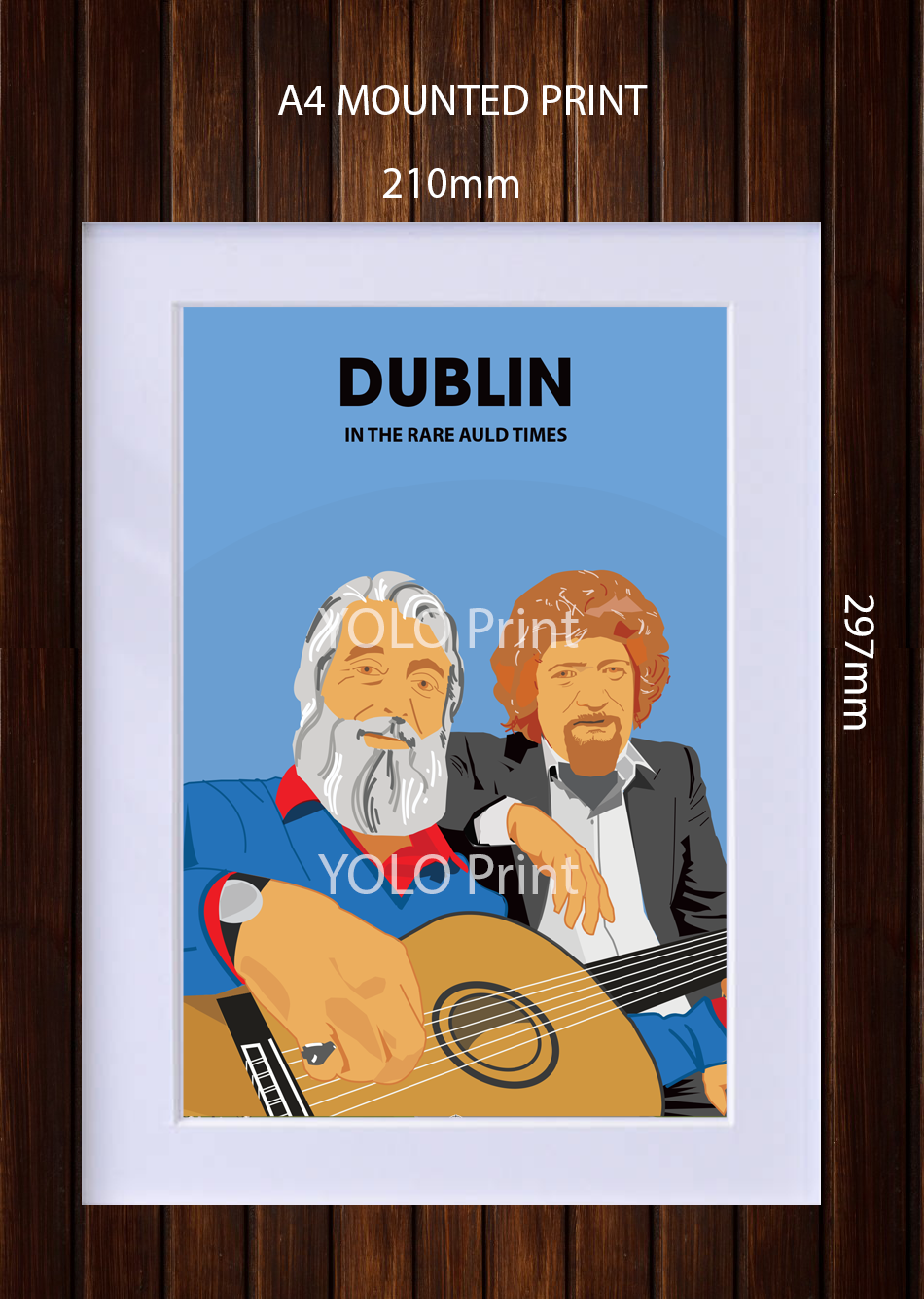 Dublin Postcard or A4 Mounted Print - Rare Auld Times