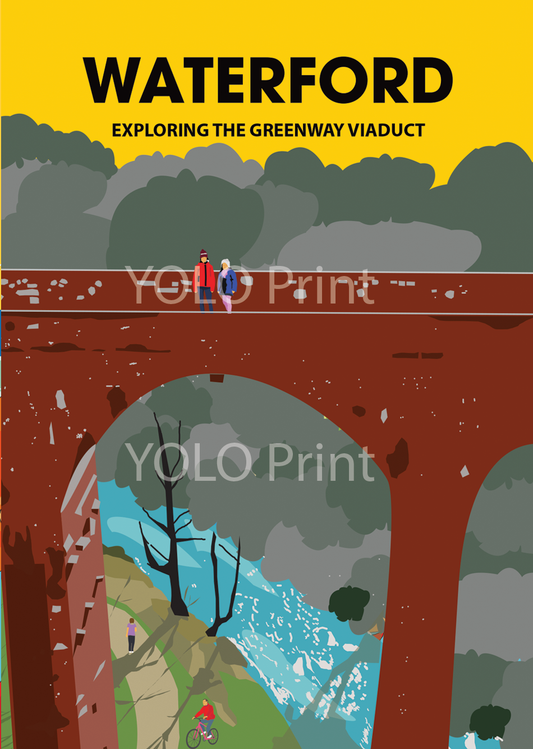 Waterford Postcard or A4 Mounted Print  - Viaduct