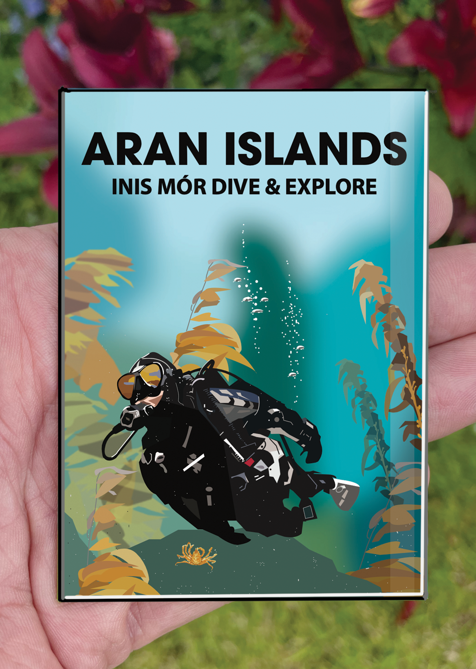 Aran Islands Postcard or A4 Mounted Print or Fridge Magnet - Dive and Explore