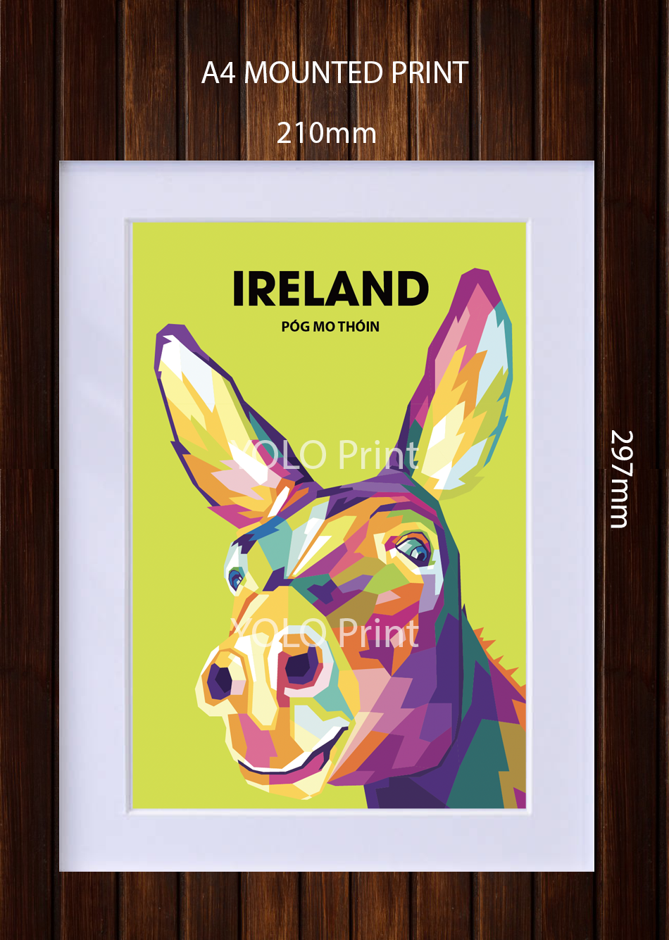 Ireland Postcard or A4 Mounted Print or Fridge Magnet - Pog mo thoin
