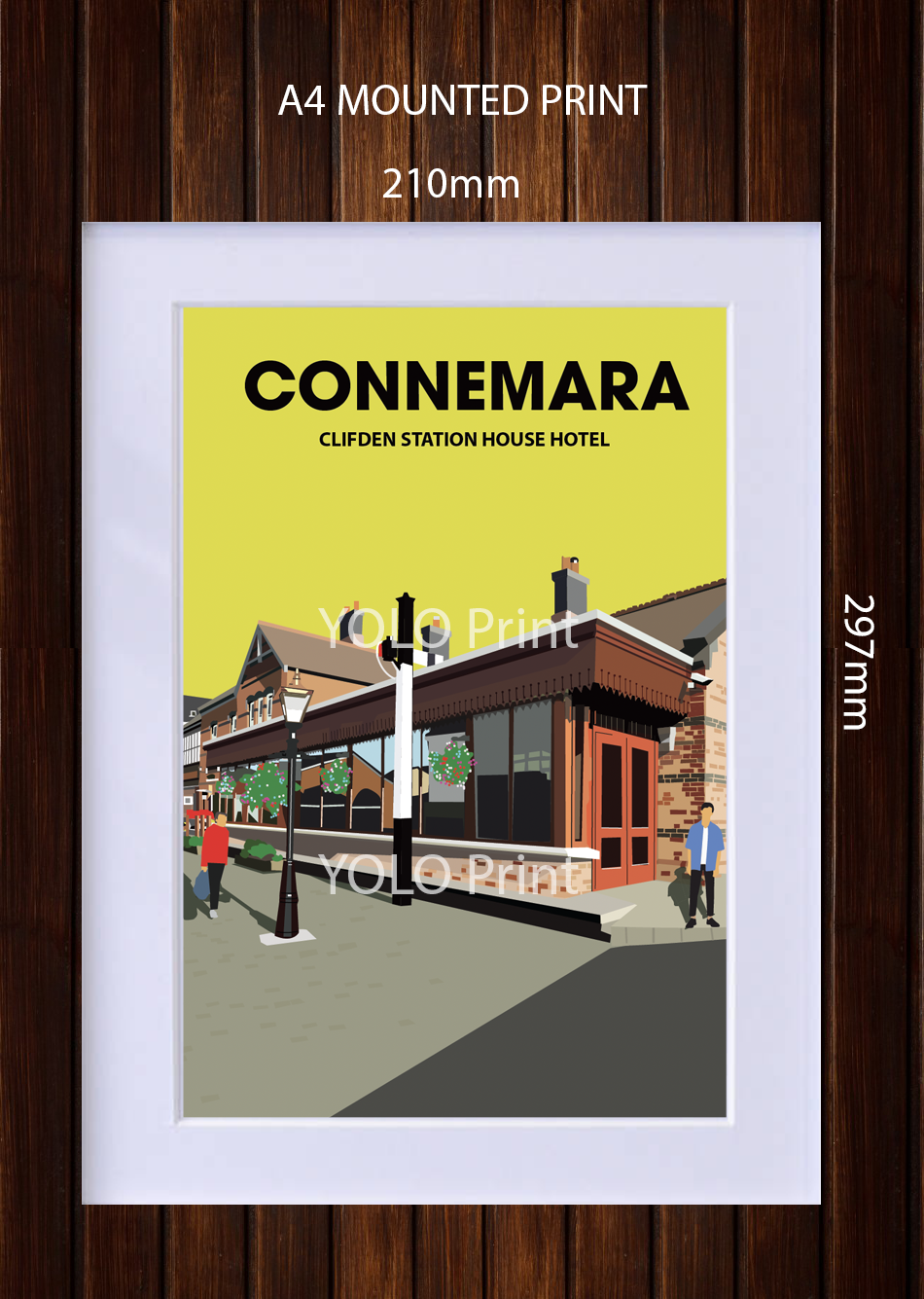 Connemara Postcard or A4 Mounted Print - Station House Clifden