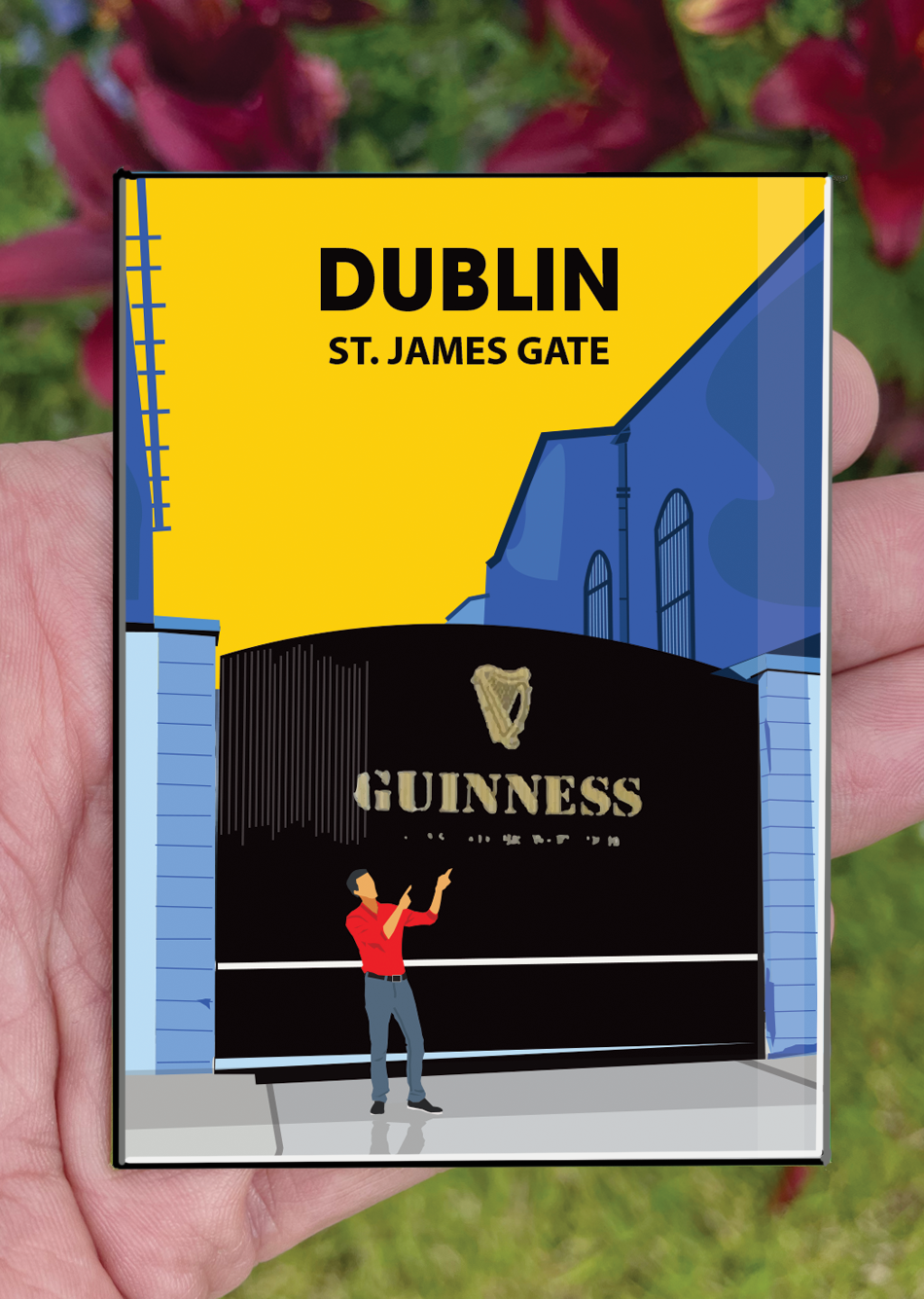 Dublin Postcard or A4 Mounted Print or Fridge Magnet - St James Gate
