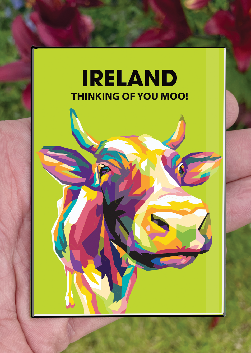 Irish Postcard - Thank You - Thinking of Moo Fridge Magnet
