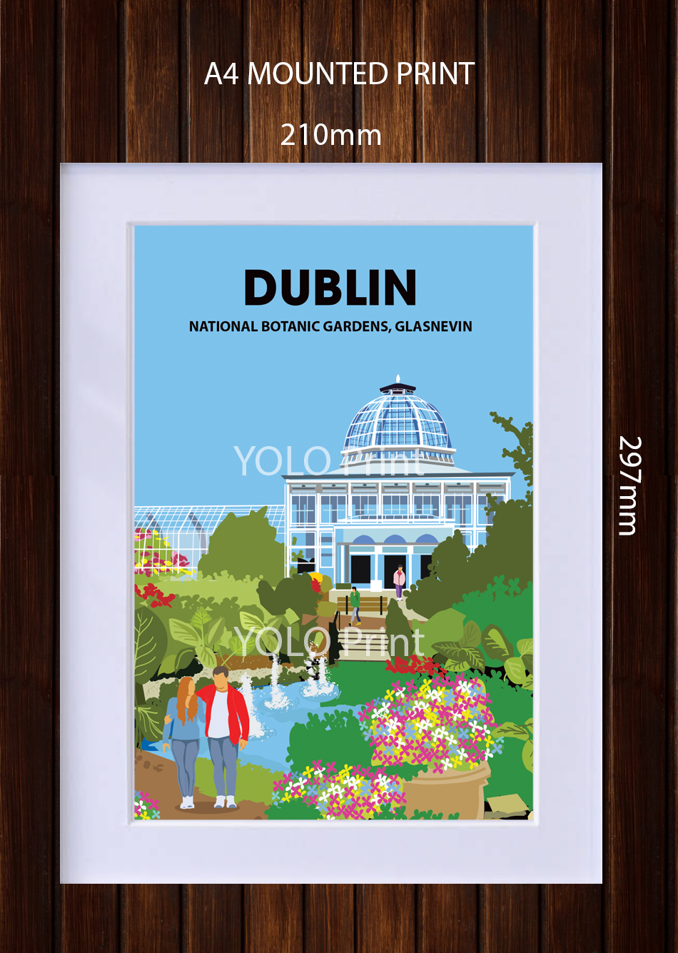 Dublin Postcard or A4 Mounted Print - National Botanic Gardens
