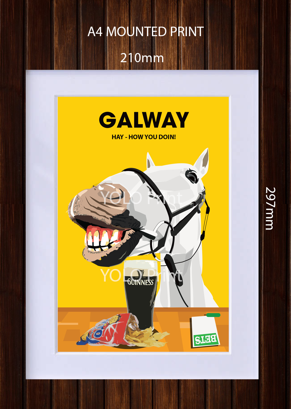 Galway Postcard or A4 Mounted Print or Fridge Magnet - Galway Races
