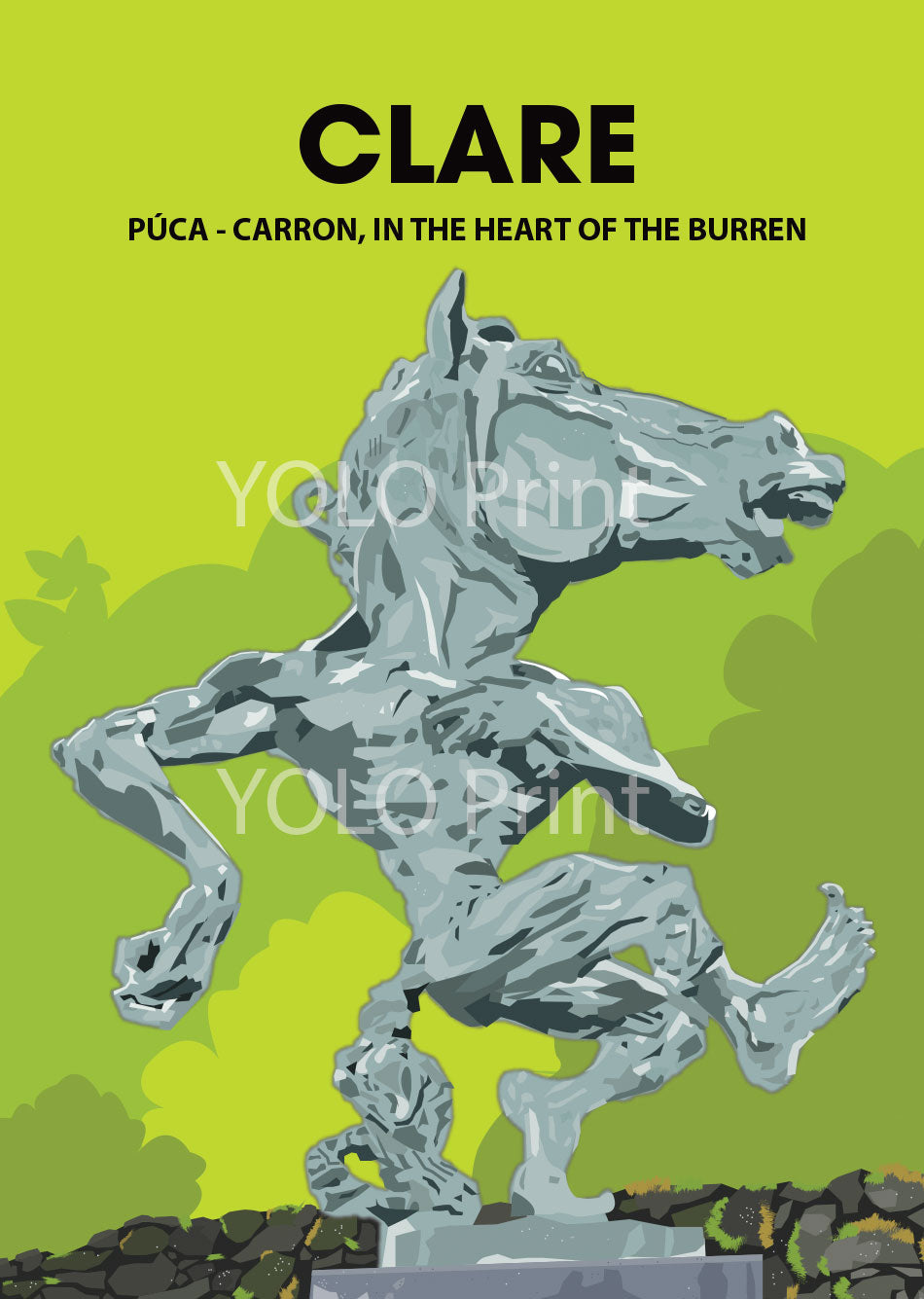 Clare Postcard or A4 Mounted Print - Puca