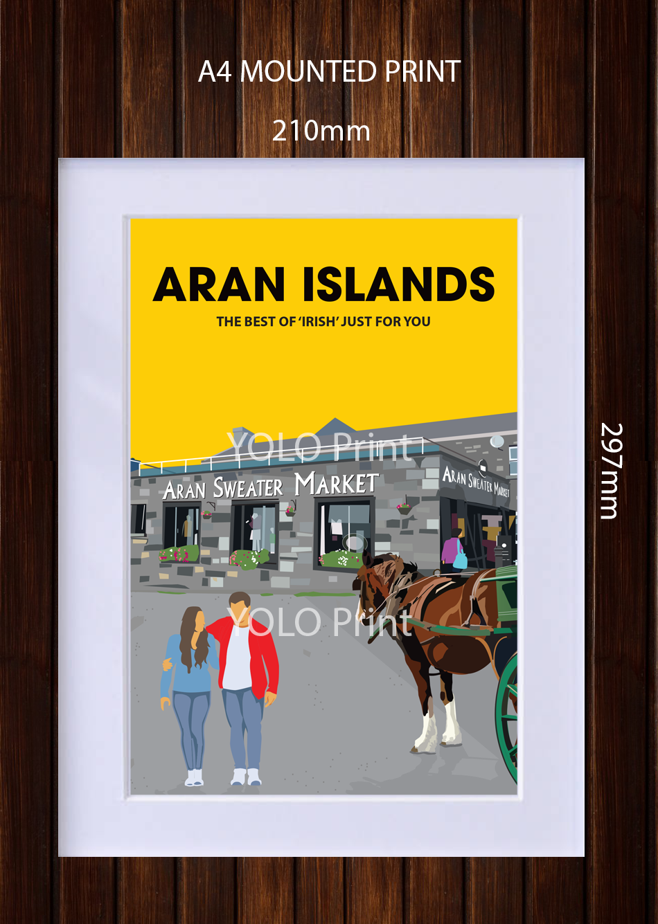 Aran Islands Postcard or A4 Mounted Print  - Aran Sweater Market