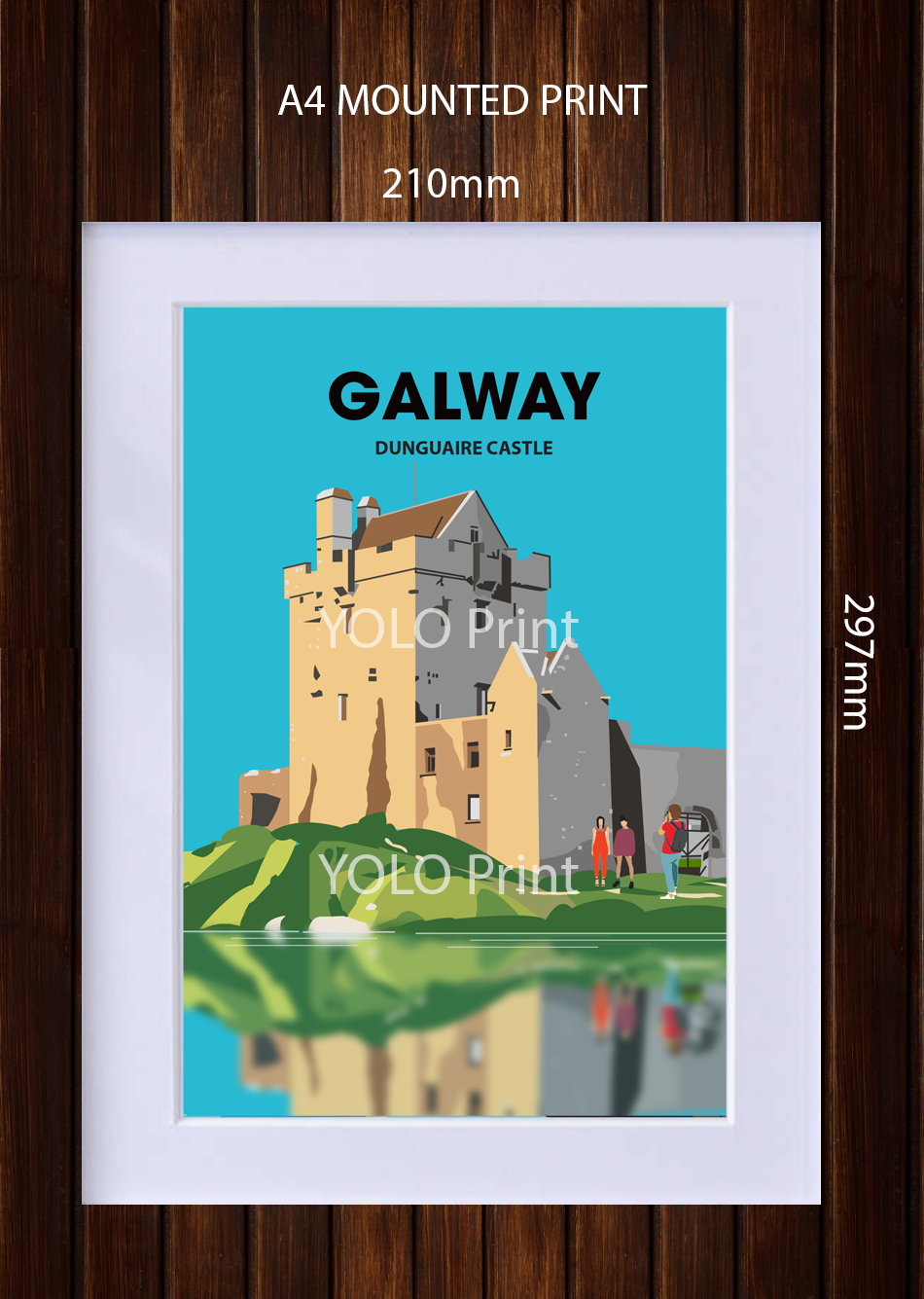 Galway Postcard or A4 Mounted Print  - DUNGUAIRE CASTLE