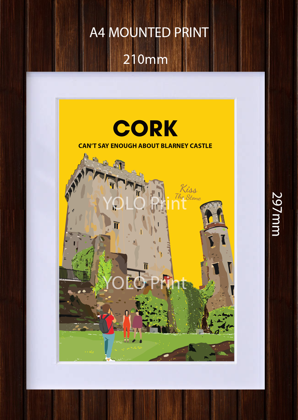 Cork Postcard or A4 Mounted Print  - Blarney Castle