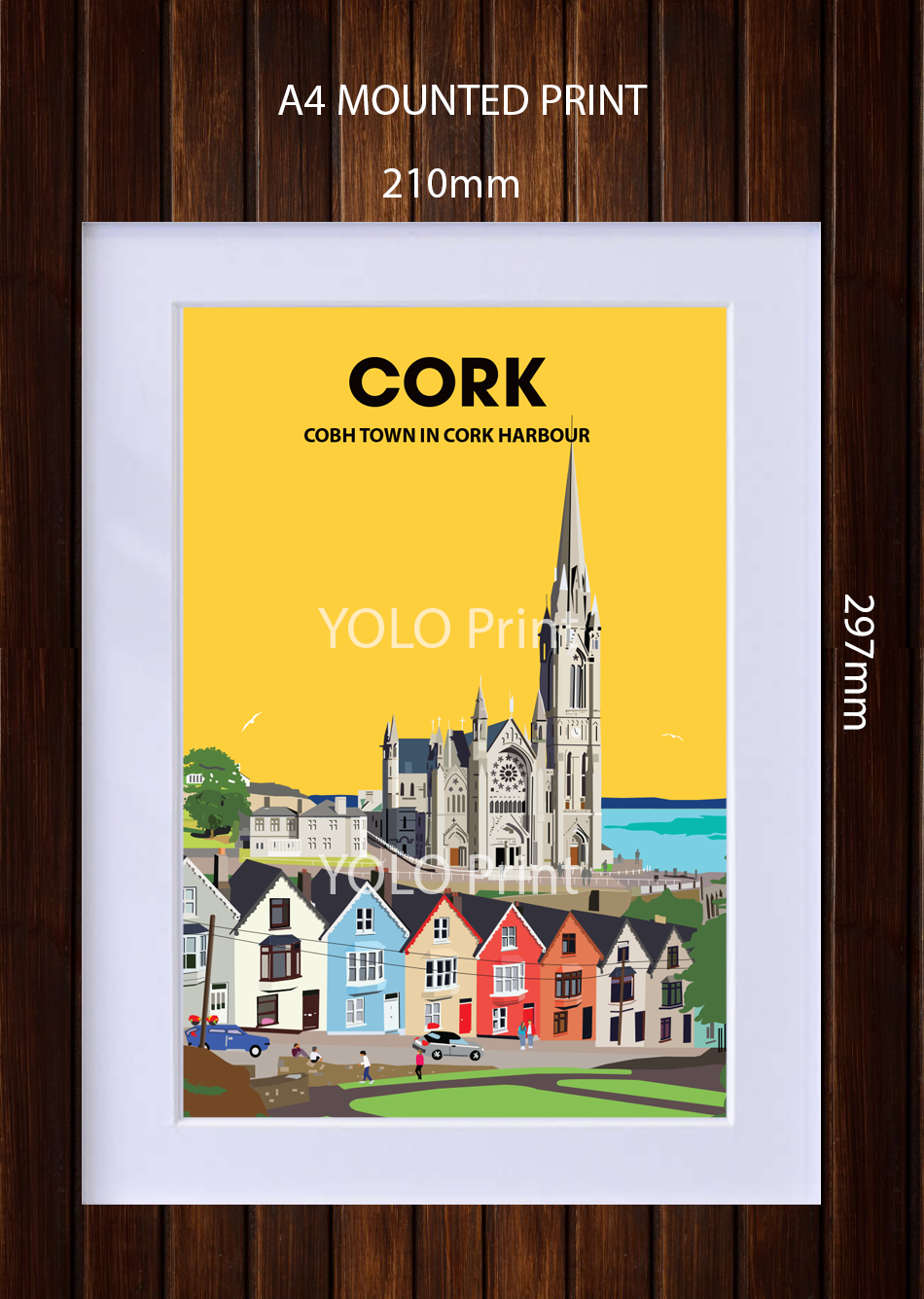 Cork Postcard or A4 Mounted Print  - Cobh